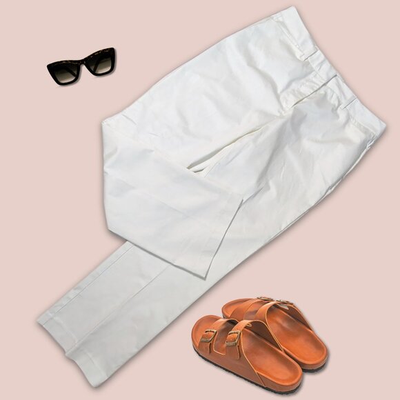 Liz Claiborne Emma Flare Leg Pants White Size 18 NWT - Picture 2 of 6